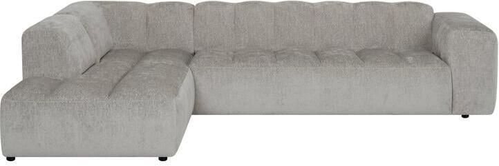 By fonQ Plume 3-zits Hoekbank Links Chenille Grijs
