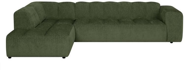 By fonQ Plume 3-zits Hoekbank Links Chenille Groen