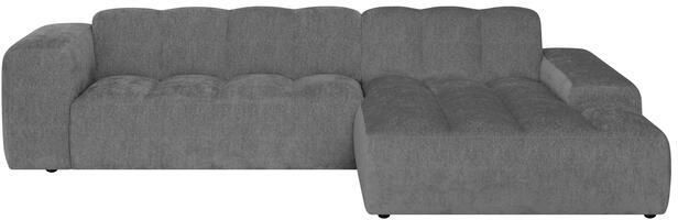By fonQ Plume 3-zits Hoekbank met Chaise Longue XL Rechts Chenille Antraciet