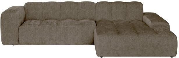 By fonQ Plume 3-zits Hoekbank met Chaise Longue XL Rechts Chenille Mocca