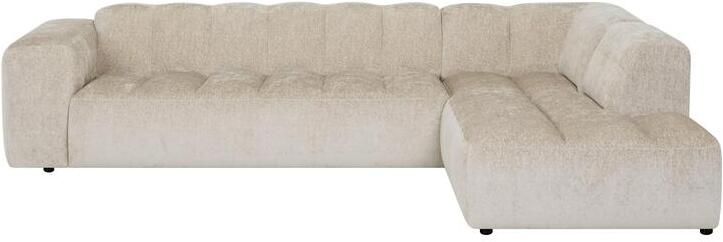 By fonQ Plume 3-zits Hoekbank Rechts Chenille Beige