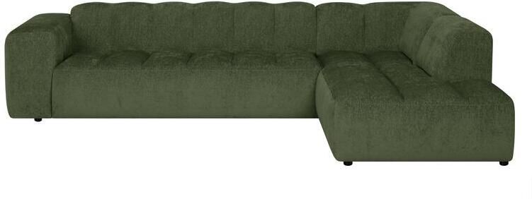 By fonQ Plume 3-zits Hoekbank Rechts Chenille Groen