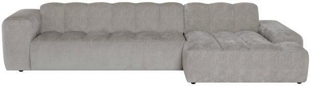 By fonQ Plume 4-zits Hoekbank met Chaise Longue Rechts Chenille Grijs