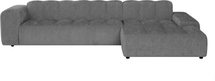 By fonQ Plume 4-zits Hoekbank met Chaise Longue XL Rechts Chenille Antraciet