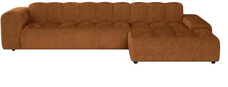 By fonQ Plume 4-zits Hoekbank met Chaise Longue XL Rechts Chenille Terra