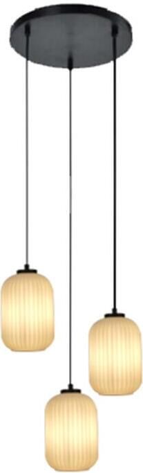 By fonQ Ribba Hanglamp 3 Lichts Opaalglas