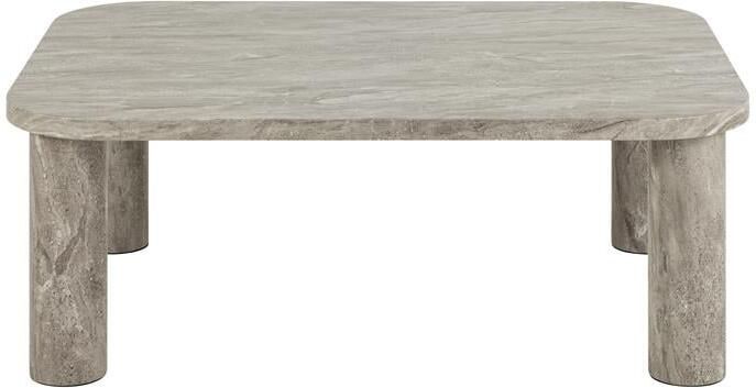Bendt Salontafel Joaquim Travertin look 100 x 75cm Grijs - Foto 3