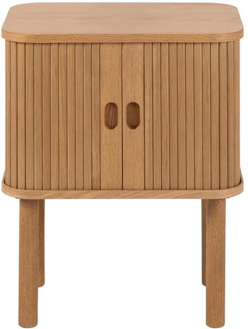 Giga Living Nachtkastje Naturel MDF Schuifdeuren 45x30x60cm Rustam - Foto 4