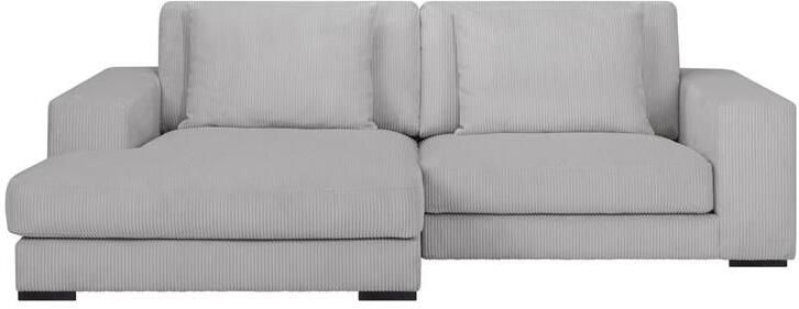 By fonQ Snug 2-zits Hoekbank met Chaise Longue Links Lichtgrijs