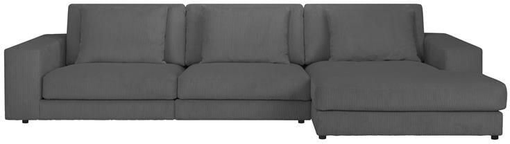 By fonQ Snug 3-zits Hoekbank met Chaise Longue Rechts Donkergrijs