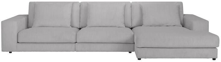 By fonQ Snug 3-zits Hoekbank met Chaise Longue Rechts Lichtgrijs