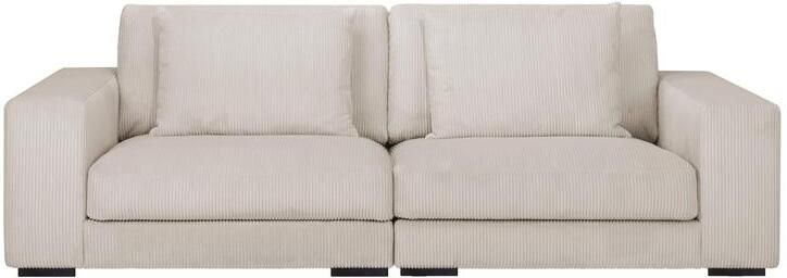 By fonQ Snug 3-zitsbank Rib Crème