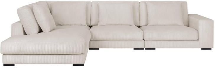 By fonQ Snug 4-zits Hoekbank met Chaise Longue Links Crème