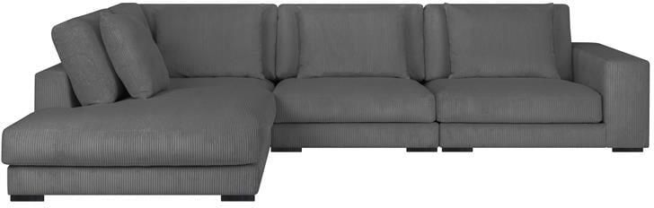 By fonQ Snug 4-zits Hoekbank met Chaise Longue Links Donkergrijs