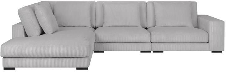 By fonQ Snug 4-zits Hoekbank met Chaise Longue Links Lichtgrijs