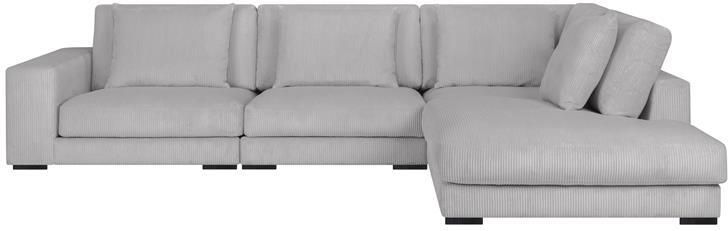 By fonQ Snug 4-zits Hoekbank met Chaise Longue Rechts Lichtgrijs