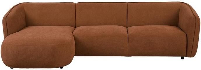 By fonQ Soft Hoekbank met Chaise Longue Links Micro Chenille Terra