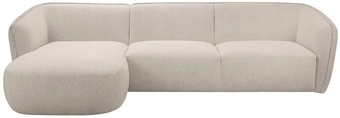 By fonQ Soft Hoekbank met Chaise Longue Links Naturel Melange