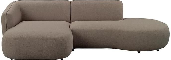 By fonQ Soft Ottomane Bank Rechts Bouclé Taupe