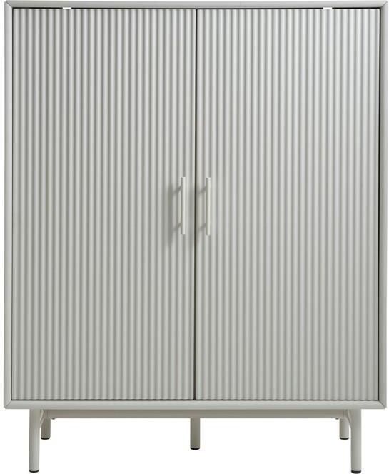 Giga Meubel Giga Living Wandkast Greige Metaal MDF 2-Deuren 100x40x125cm Palma - Foto 3