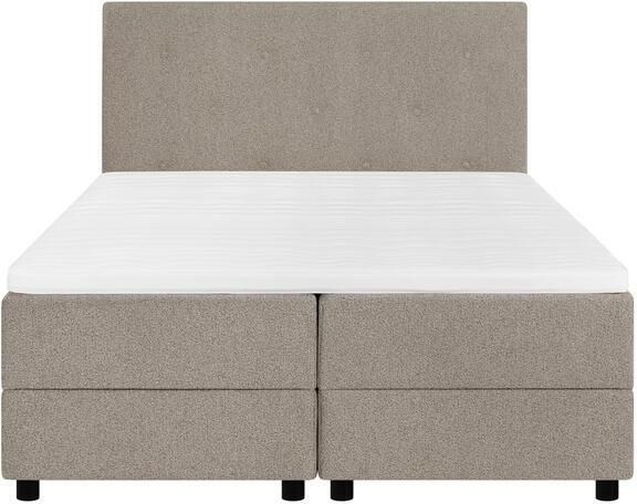 By fonQ Stilo Boxspring met Opbergruimte en Hoofdbord 160 x 200 cm Beige