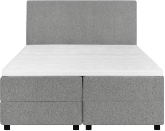 By fonQ Stilo Boxspring met Opbergruimte en Hoofdbord 160 x 200 cm Grijs