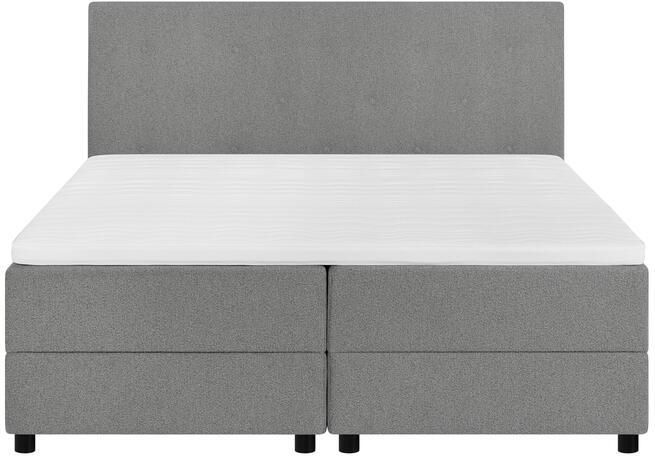 By fonQ Stilo Boxspring met Opbergruimte en Hoofdbord 180 x 200 cm Grijs