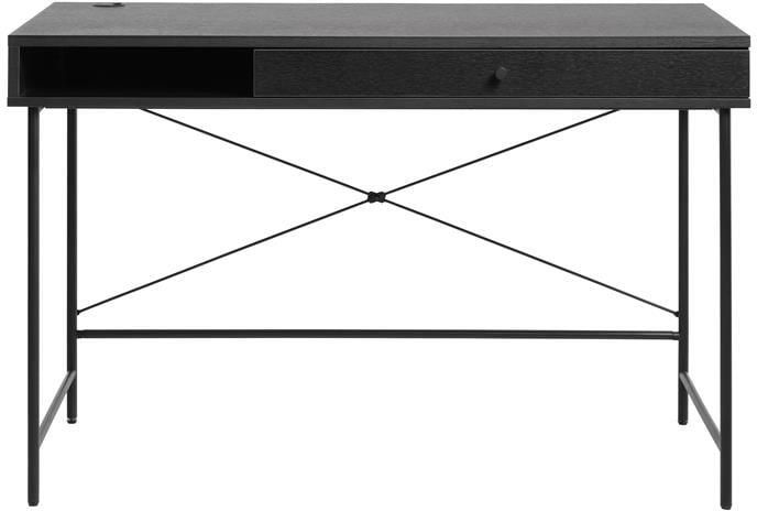 Giga Living Bureau Metaal Zwart 60x120cm 1 Plank Tafel Pensacola - Foto 2