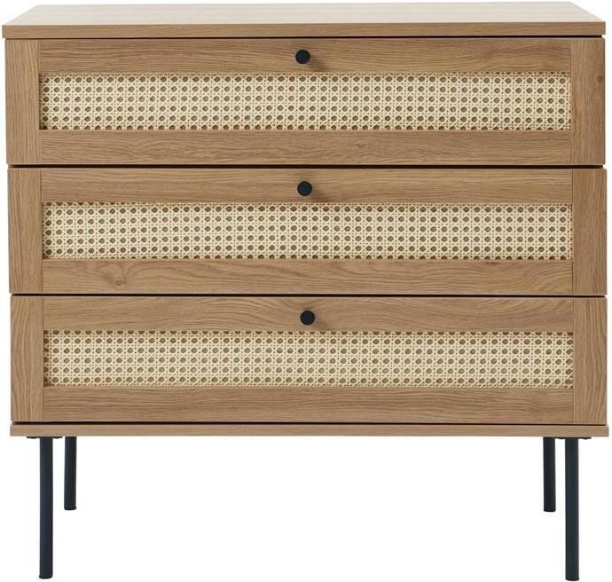 Giga Meubel Giga Living Dressoir Naturel Rotan 3-Lades 80x40x75cm Pensacola - Foto 3