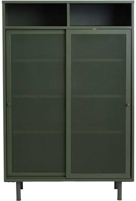 Giga Living Wandkast Metaal Groen Schuifdeuren 90x40x140cm Veep - Foto 2