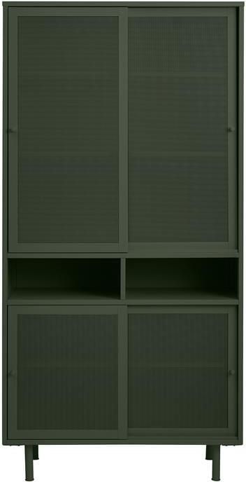 Giga Meubel Giga Living Wandkast Metaal Groen Schuifdeuren 2-Deuren 90x40x180cm Veep - Foto 2