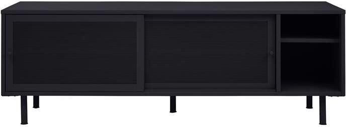 Giga Meubel Giga Living Tv-Meubel Metaal Zwart Schuifdeuren 6-Vakken 45x160x55cm Veep - Foto 2