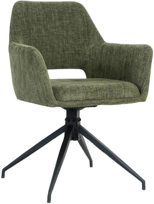 By fonQ Twist Eetkamerstoel Linnen Groen