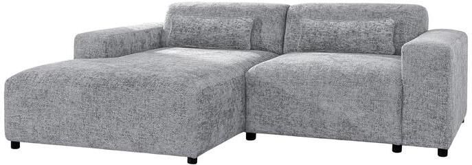 By fonQ Velura Hoekbank Links Chenille Grijs