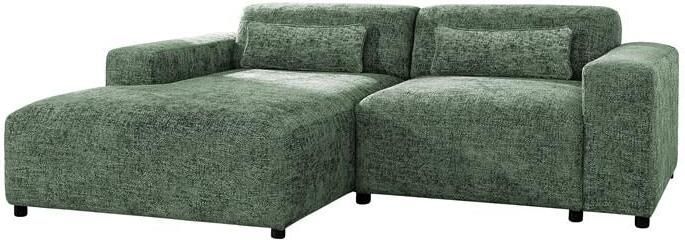 By fonQ Velura Hoekbank Links Chenille Groen