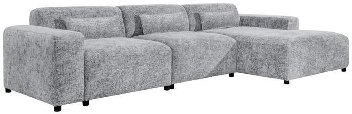 By fonQ Velura Hoekbank Rechts `Big Chenille Grijs