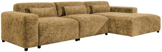 By fonQ Velura Hoekbank Rechts Big Chenille Oker