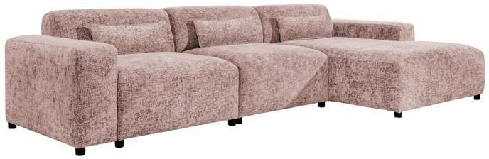 By fonQ Velura Hoekbank Rechts Big Chenille Oudroze