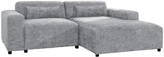 By fonQ Velura Hoekbank Rechts Chenille Grijs