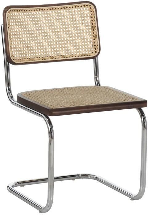 By fonQ Vento Eetkamerstoel Walnoot Chroom