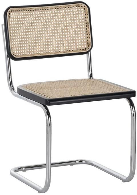 By fonQ Vento Eetkamerstoel Zwart Chroom