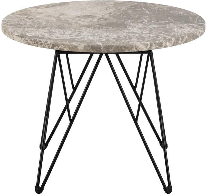 Giga Living Bijzettafel Hermanson 55x55x41 4 cm Grijs Marmer - Foto 2