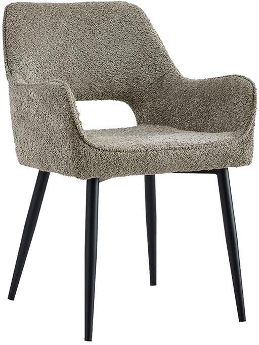 By fonQ Welle Eetkamerstoel Bouclé Taupe