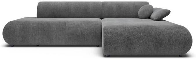 By fonQ Wisp Hoekbank met Chaise Longue Rechts met Slaapfunctie Chenille Antraciet