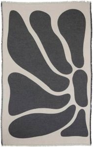 By fonQ Flora Plaid 130 x 200 cm Zwart