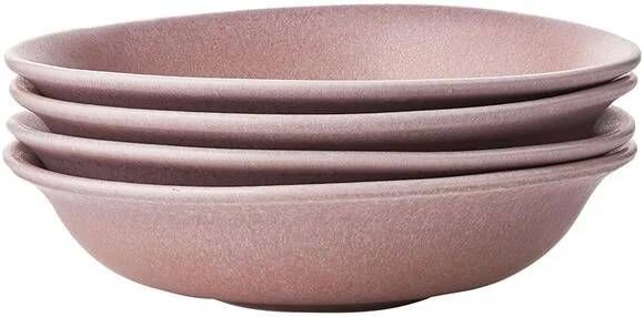 By fonQ Mixed Ceramics Pastaborden 4st. Ø 22 cm Dusty Rose