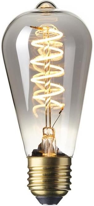 Trendhopper Calex LED Full Glass Flex Filament Rustik Lamp 240V 4W 100lm E27 ST64 Titanium 2100K Dimmable energy label B - Foto 2