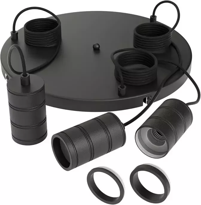 Trendhopper Pendel Retro rond 40cm Zwart - Foto 2