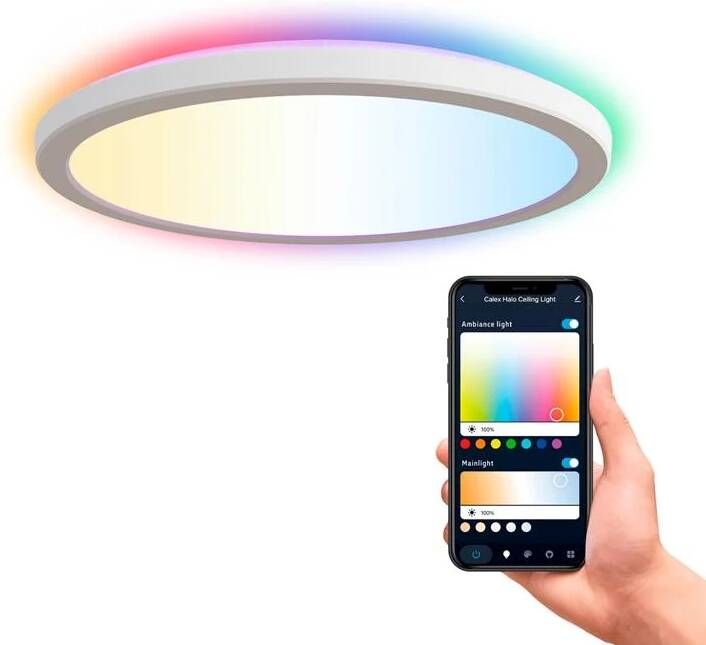 Calex Smart Halo Plafondlamp Wit 30cm RGB en CCT