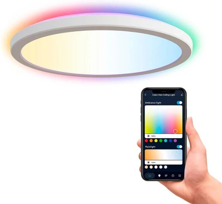 Calex Smart Halo Plafondlamp Wit 40cm RGB en CCT